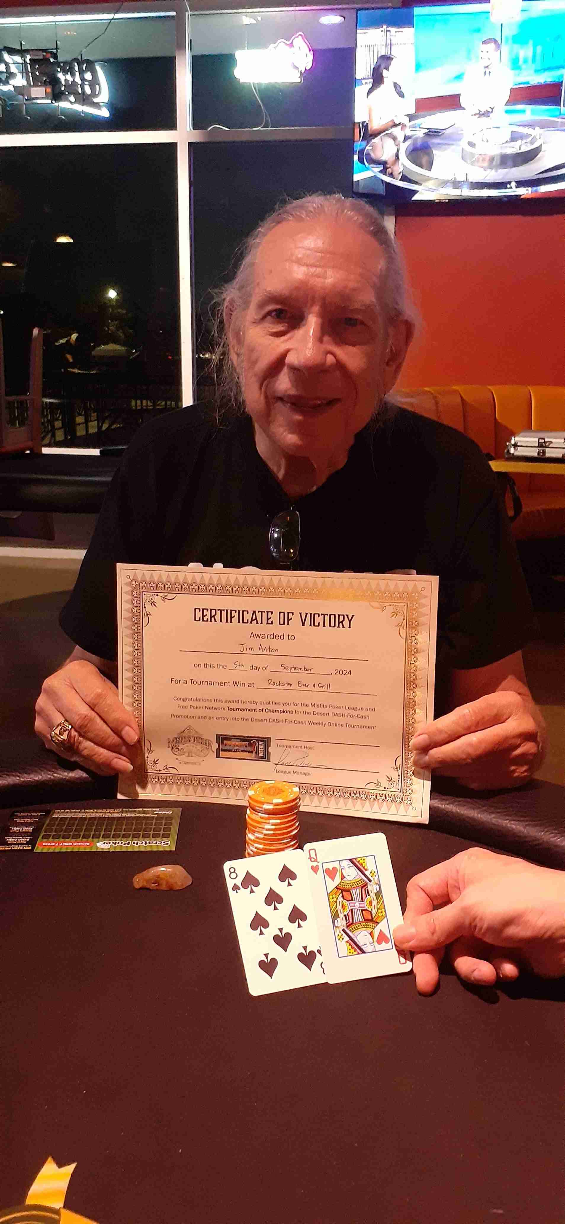 Jim Clark Wins at Rockstar Bar & Grill